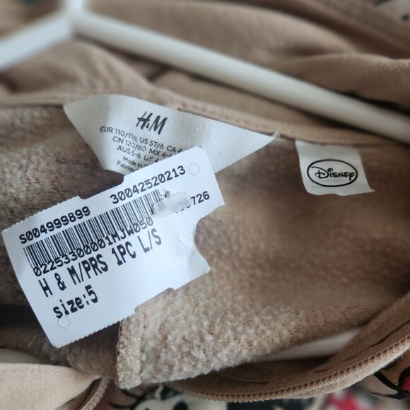 K9 New 1-piece kid's Hoodie Pj's fleece lined authentic Disney Minnie Mouse - Picture 3 of 6